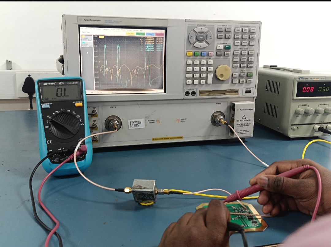RF testing measurement setup